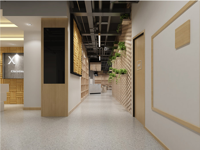 培訓(xùn)機(jī)構(gòu)過道裝修設(shè)計(jì)效果圖