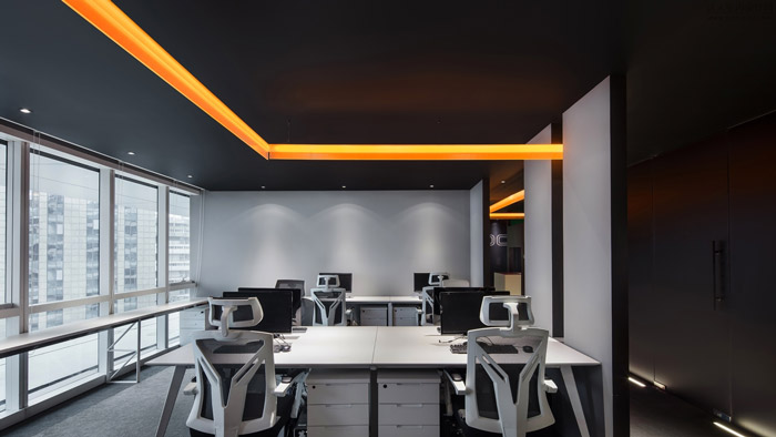 智能公司辦公室辦公區裝修設計效果圖