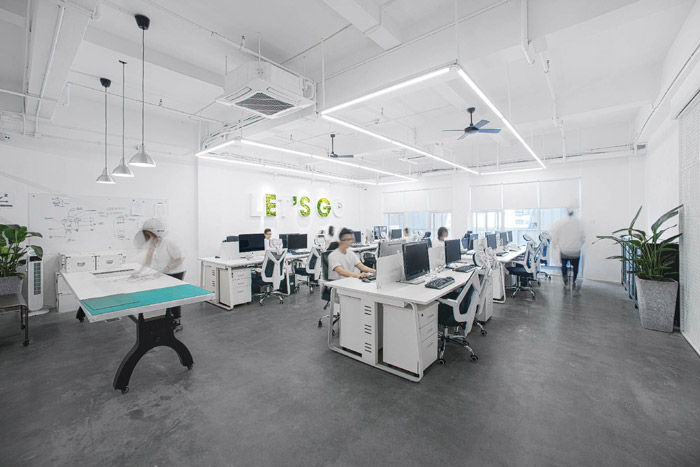 涂料公司辦公室辦公區裝修效果圖