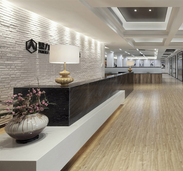 工廠辦公室前臺設(shè)計(jì)裝修效果圖