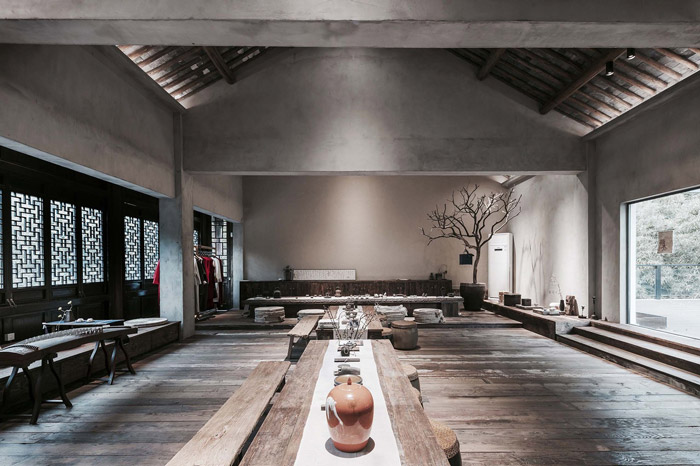 中式古典辦公室辦公區裝修設計效果圖