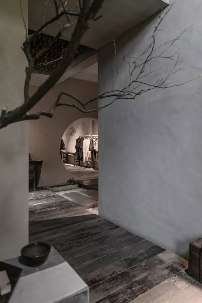 中式古典辦公室入口裝修設計效果圖