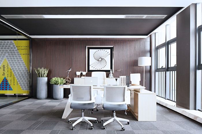 科技公司寫字樓辦公區(qū)裝修設計效果圖